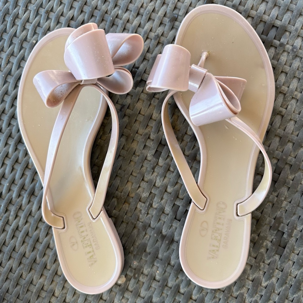 Valentino Women's Blush Bow Sandals